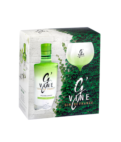 Pack com estojo: Gin G'vine Floraison + Copo G'vine