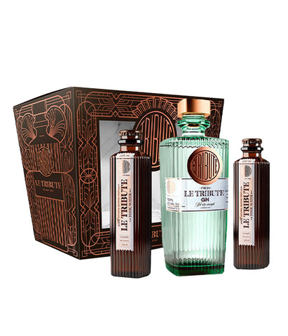 Estojo LE Tribute: 1 Gin LE Tribute 70cl + 2 Águas Tónicas 20cl LE Tribute